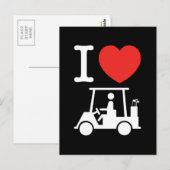 I Herz (Liebe) Golfplatz Postkarte (Vorne/Hinten)