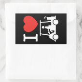 I Herz (Liebe) Golfplatz Rechteckiger Aufkleber (Tasche)