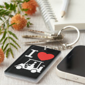 I Herz (Liebe) Golfplatz Schlüsselanhänger (Vorderseite rechts)