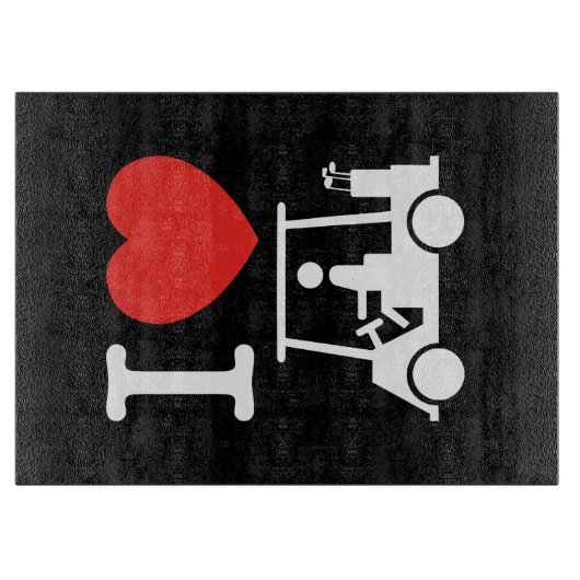 I Herz (Liebe) Golfplatz Schneidebrett (Vorderseite)