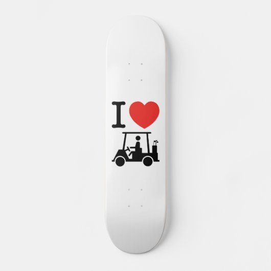 I Herz (Liebe) Golfplatz Skateboard (Vorderseite)
