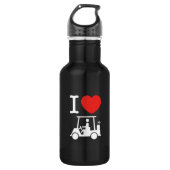I Herz (Liebe) Golfplatz Trinkflasche (Vorderseite)