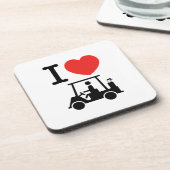 I Herz (Liebe) Golfplatz Untersetzer (Linke Seite)