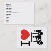 I Herz (Liebe) Golfplatz Visitenkarte (Vorne/Hinten)