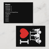 I Herz (Liebe) Golfplatz Visitenkarte (Vorne/Hinten)