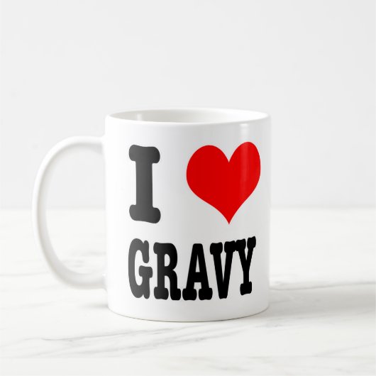 I HERZ (LIEBE) GRAVY KAFFEETASSE (Links)