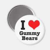 I HERZ (LIEBE) Gummibären Magnet (Vorderseite/Rückseite)