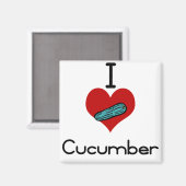 I Herz-Liebe-Gurke Magnet (Vorderseite/Rückseite)