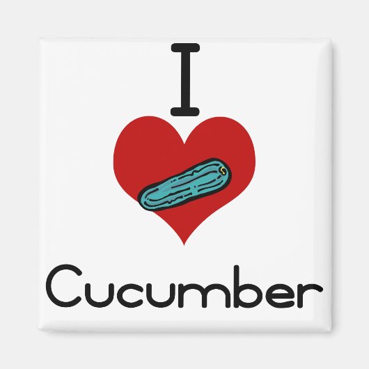 I Herz-Liebe-Gurke Magnet (Vorne)
