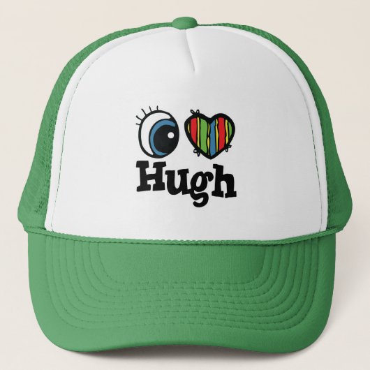 I Herz (Liebe) Hugh Truckerkappe (Vorderseite)