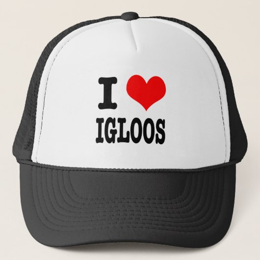 I HERZ (LIEBE) IGLOOS TRUCKERKAPPE (Vorderseite)