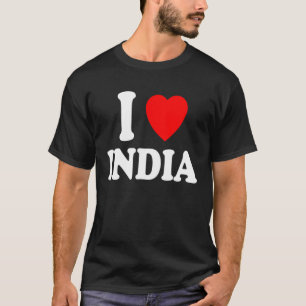 I Herz Liebe Indien Reisen Tourismus Erbe Vacatio T-Shirt
