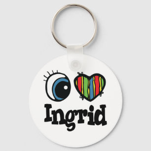 I Herz (Liebe) Ingrid Schlüsselanhänger