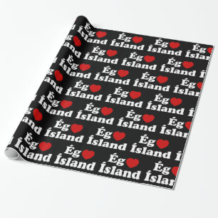 I Herz (Liebe) Island [Ég Elska Ísland] Island Geschenkpapier