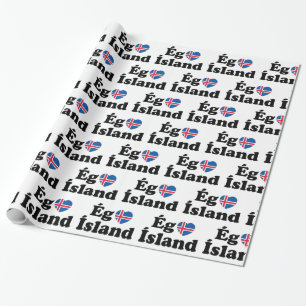 I Herz (Liebe) Island [Ég Elska Ísland] Island Geschenkpapier