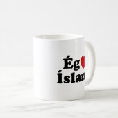 I Herz (Liebe) Island [Ég Elska Ísland] Island Kaffeetasse (VorderseiteRechts)