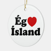 I Herz (Liebe) Island [Ég Elska Ísland] Island Keramik Ornament (Links)