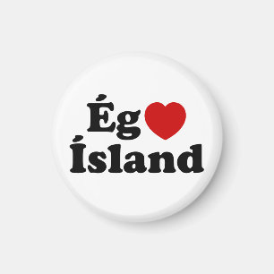 I Herz (Liebe) Island [Ég Elska Ísland] Island Magnet