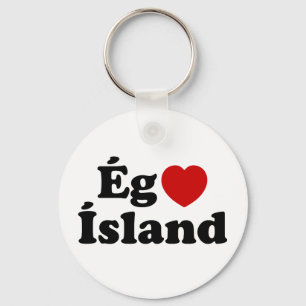 I Herz (Liebe) Island [Ég Elska Ísland] Island Schlüsselanhänger