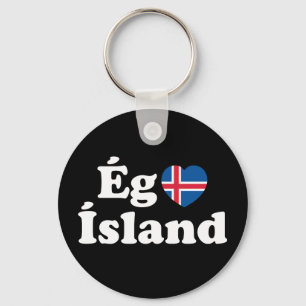 I Herz (Liebe) Island [Ég Elska Ísland] Island Schlüsselanhänger