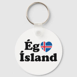 I Herz (Liebe) Island [Ég Elska Ísland] Island Schlüsselanhänger
