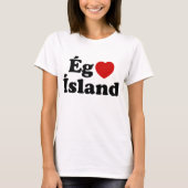 I Herz (Liebe) Island [Ég Elska Ísland] Island T-Shirt (Vorderseite)