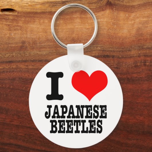 I HERZ (LIEBE) JAPANISCHE BEETLES SCHLÜSSELANHÄNGER (Vorderseite)