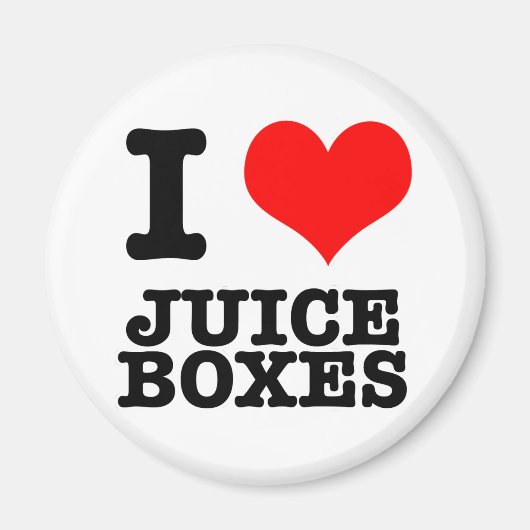 I HERZ (LIEBE) JUICE BOXES MAGNET (Vorne)