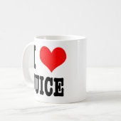 I HERZ (LIEBE) JUICE KAFFEETASSE (Vorderseite Links)