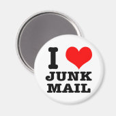 I HERZ (LIEBE) JUNK MAIL MAGNET (Vorderseite/Rückseite)