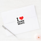 I HERZ (LIEBE) JUNK MAIL RUNDER AUFKLEBER (Umschlag)