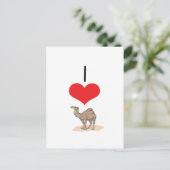 I Herz (Liebe) Kamele Postkarte (Stehend Vorderseite)