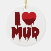 I Herz (Liebe) Keramik Ornament (Vorne)