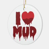 I Herz (Liebe) Keramik Ornament (Links)