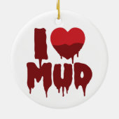 I Herz (Liebe) Keramik Ornament (Hinten)