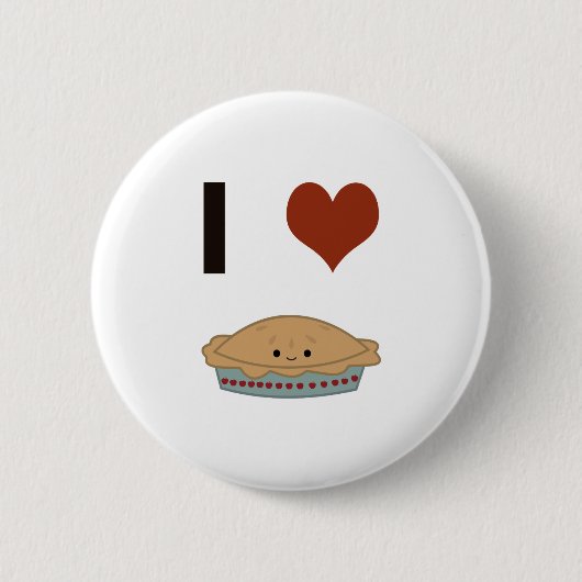 I Herz (Liebe) Kuchen Button (Vorderseite)