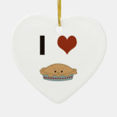 I Herz (Liebe) Kuchen Keramikornament (Vorne)