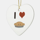 I Herz (Liebe) Kuchen Keramikornament (Links)