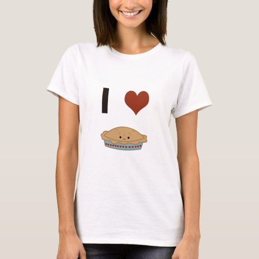 I Herz (Liebe) Kuchen T-Shirt (Vorderseite)