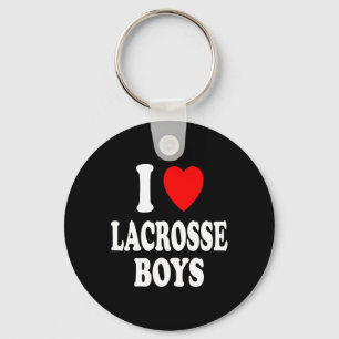 I Herz (Liebe) Lacrosse Boys Athlete Uni Highlight Schlüsselanhänger