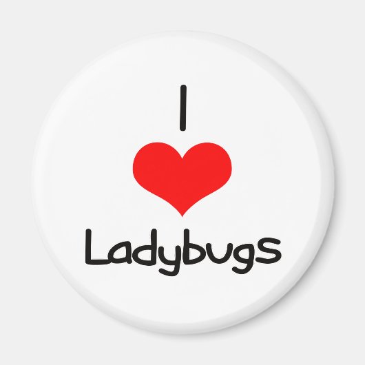 I Herz (Liebe) Ladybugs Magnet (Vorne)