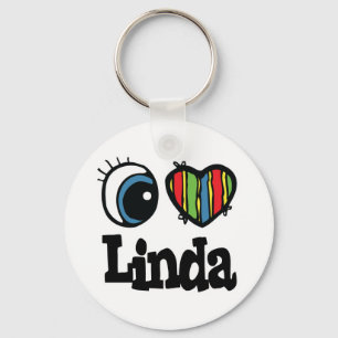 I Herz (Liebe) Linda Schlüsselanhänger