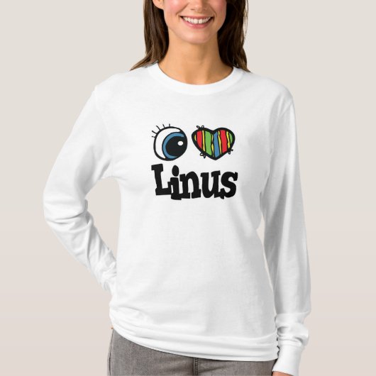 I Herz (Liebe) Linus T-Shirt (Vorderseite)