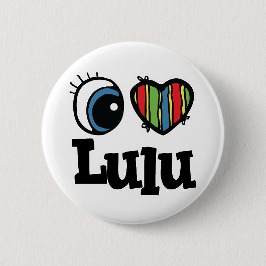 I Herz (Liebe) Lulu Button (Vorderseite)