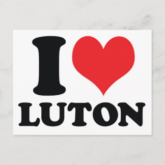 I Herz / Liebe Luton Postkarte