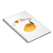 I Herz (Liebe) Mango Notizblock (Rechte Seite)