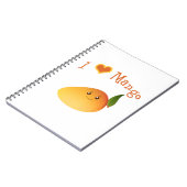 I Herz (Liebe) Mango Notizblock (Linke Seite)