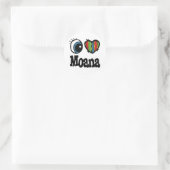 I Herz (Liebe) Moana Runder Aufkleber (Tasche)