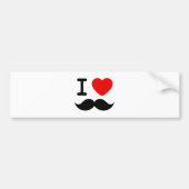 I Herz / Liebe Mustaches / Mustaches Autoaufkleber (Vorne)