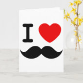I Herz / Liebe Mustaches / Mustaches Karte (Gelbe Blume)